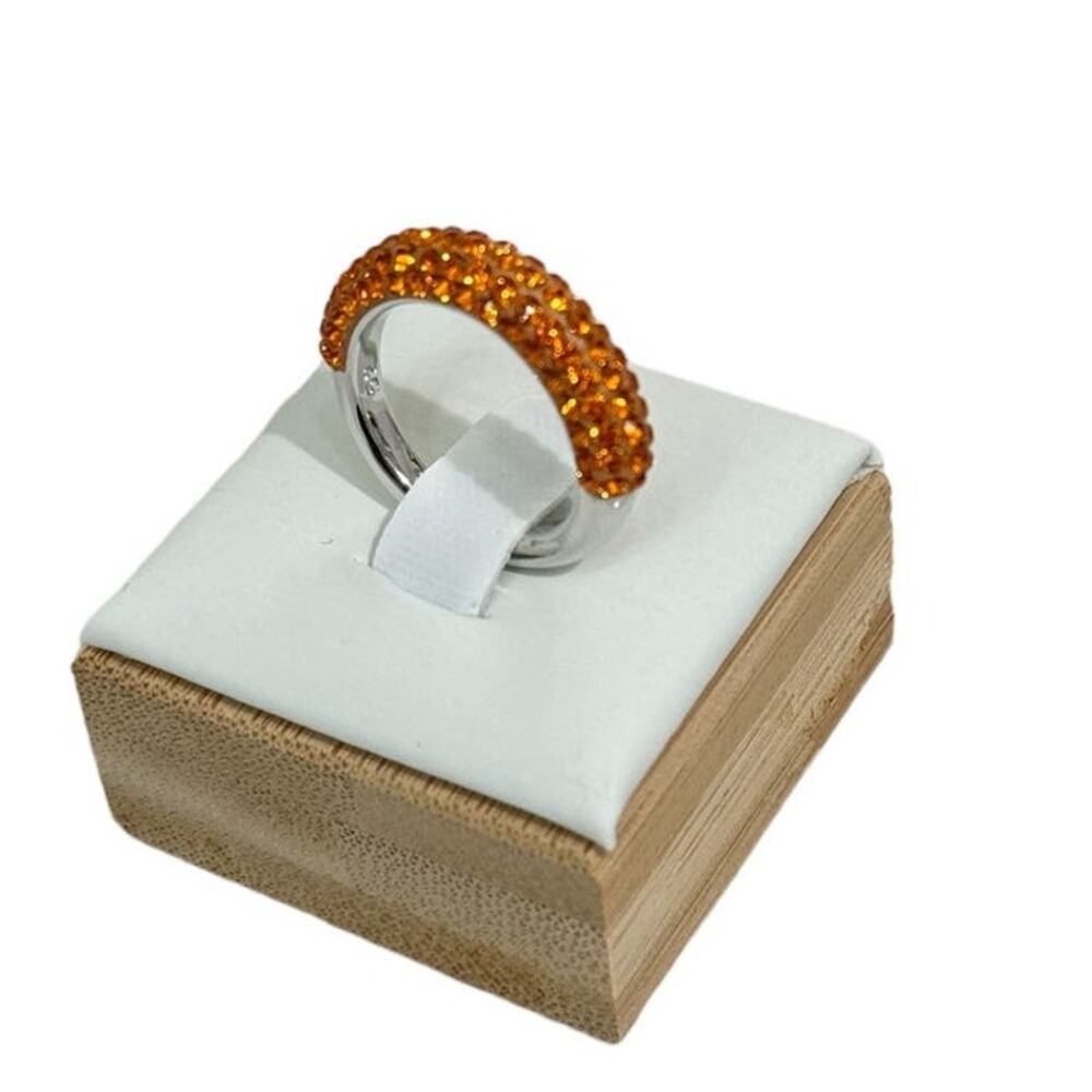 Swarovski Atelier Tigris ring Orange, Rhodium plated SIZE 55/7 New